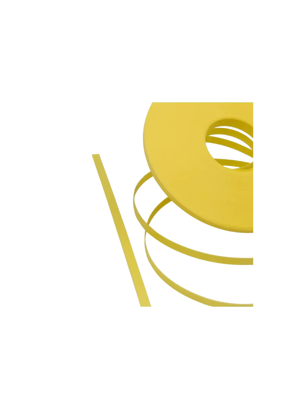 Close-up of 6mm PP Strap *Pale Yellow* - Texture and Pearl Luster Finish | store.alaudae.jp