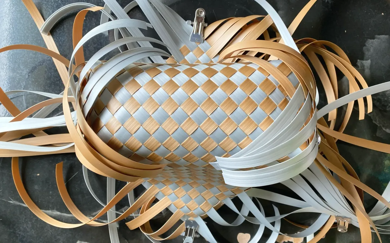 縦横素材の組み込み完了後の外側:底辺部分