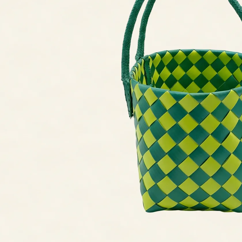 Prototype VII | Sap Green × Forest Green | Diamond Lattice 6-Cell | Angle-006 | PP Band Craft | Alaudae Japan