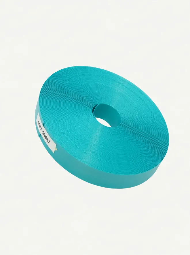 Fortuna Pearl Turquoise Blue 21mm | Front View-001 | PP Band for Crafting | Alaudae Japan