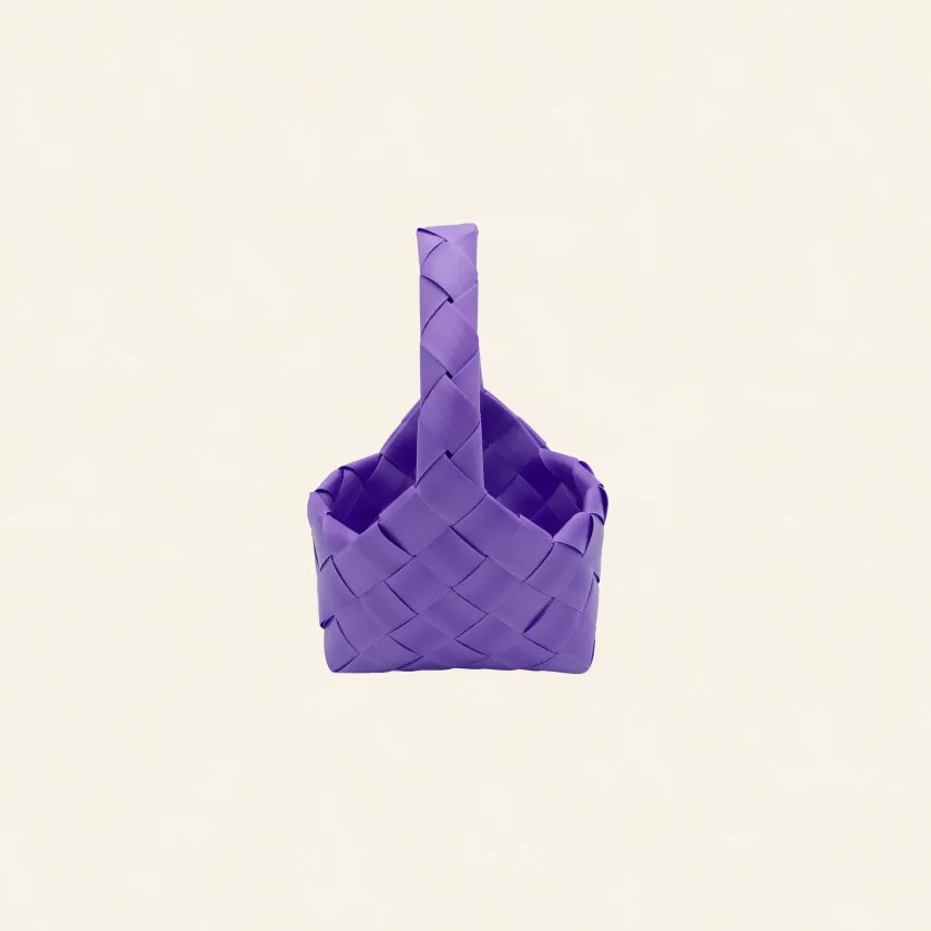 Prototype 4 | Royal Purple | Desk Organizer | with Handle | Side-003 | PP Band Craft | Alaudae Japan