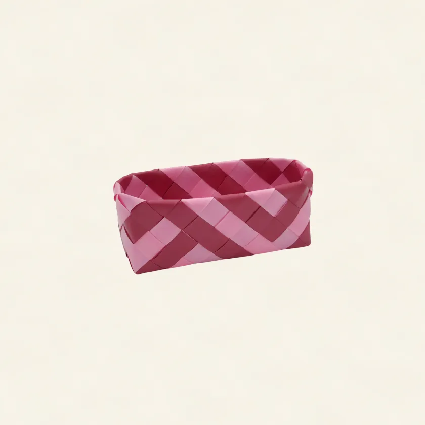Prototype I | Light Coral Pink × Deep Crimson | Cherry-Birch Craft Style Case | Angle-001 | PP Band Craft | Alaudae Japan