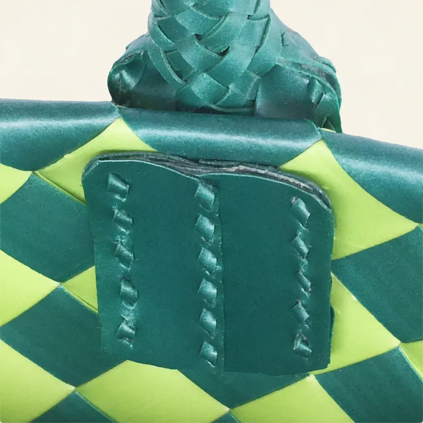 Prototype VII | Sap Green × Forest Green | Diamond Lattice 12-Cell | Center Close-up-020 | PP Band Craft | Alaudae Japan