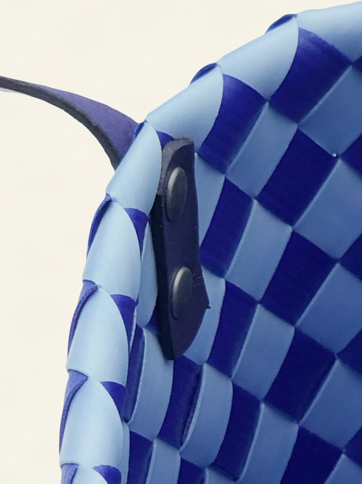 Prototype IV | Sky Blue × Lapis Lazuli | Checkered Lattice | Genuine Leather Handle | Center-009 | PP Band Craft | Alaudae Japan
