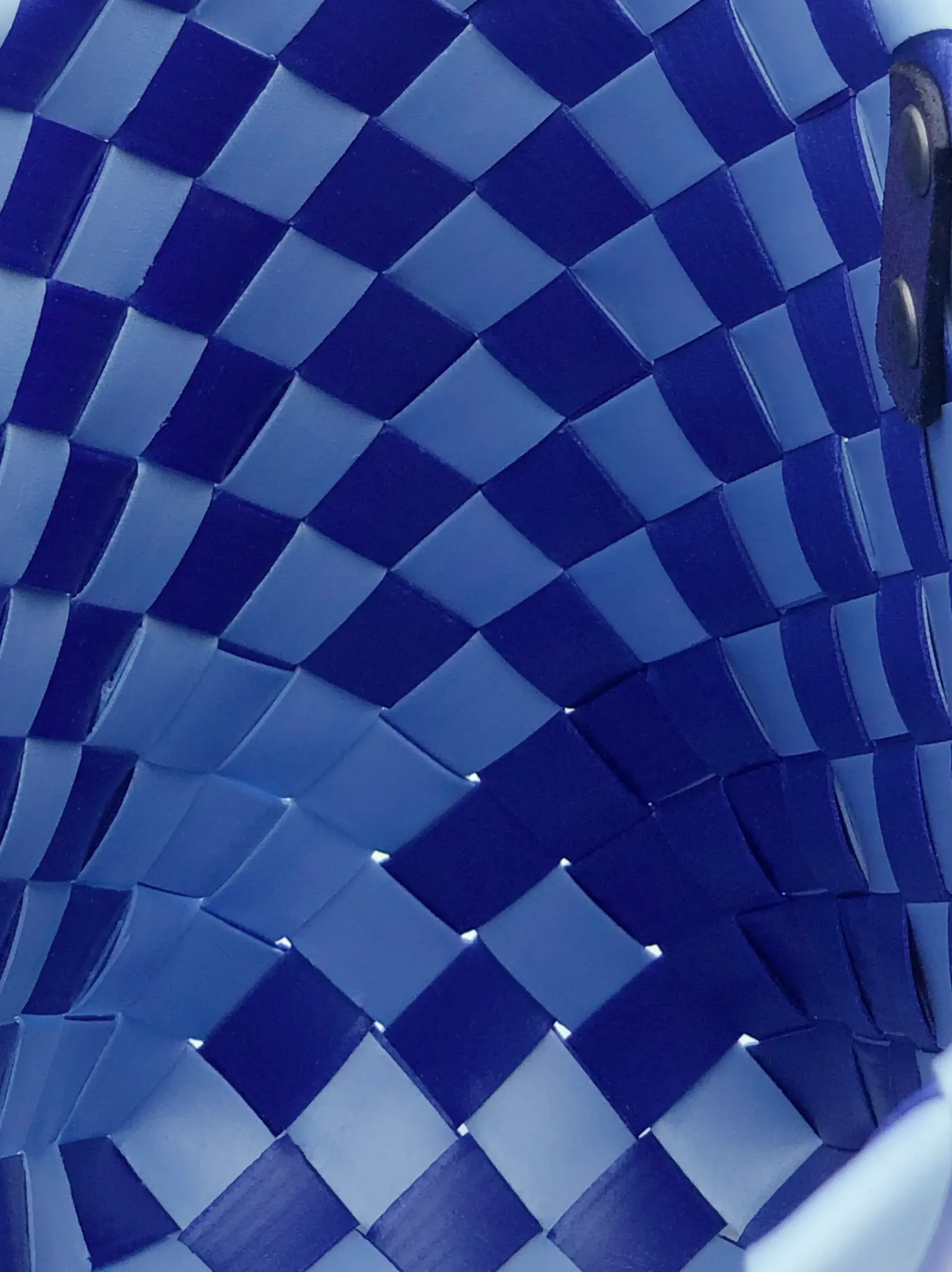 Prototype IV | Sky Blue × Lapis Lazuli | Checkered Lattice | Genuine Leather Handle | Inside Close-up-010 | PP Band Craft | Alaudae Japan