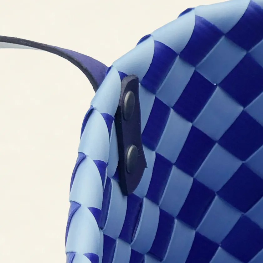 Prototype IV | Sky Blue × Lapis Lazuli | Checkered Lattice | Genuine Leather Handle | Center-009 | PP Band Craft | Alaudae Japan