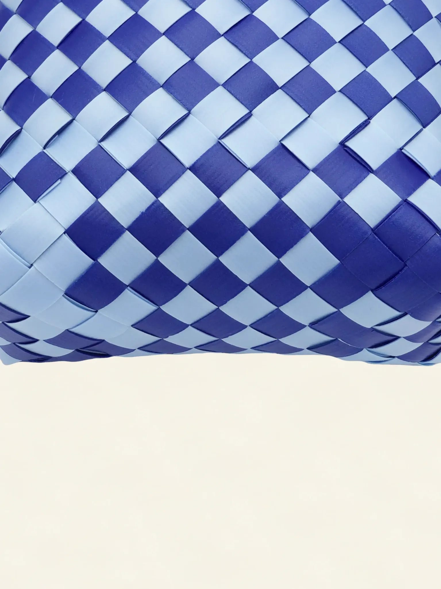 Prototype IV | Sky Blue × Lapis Lazuli | Checkered Lattice | Genuine Leather Handle | Bottom-004 | PP Band Craft | Alaudae Japan