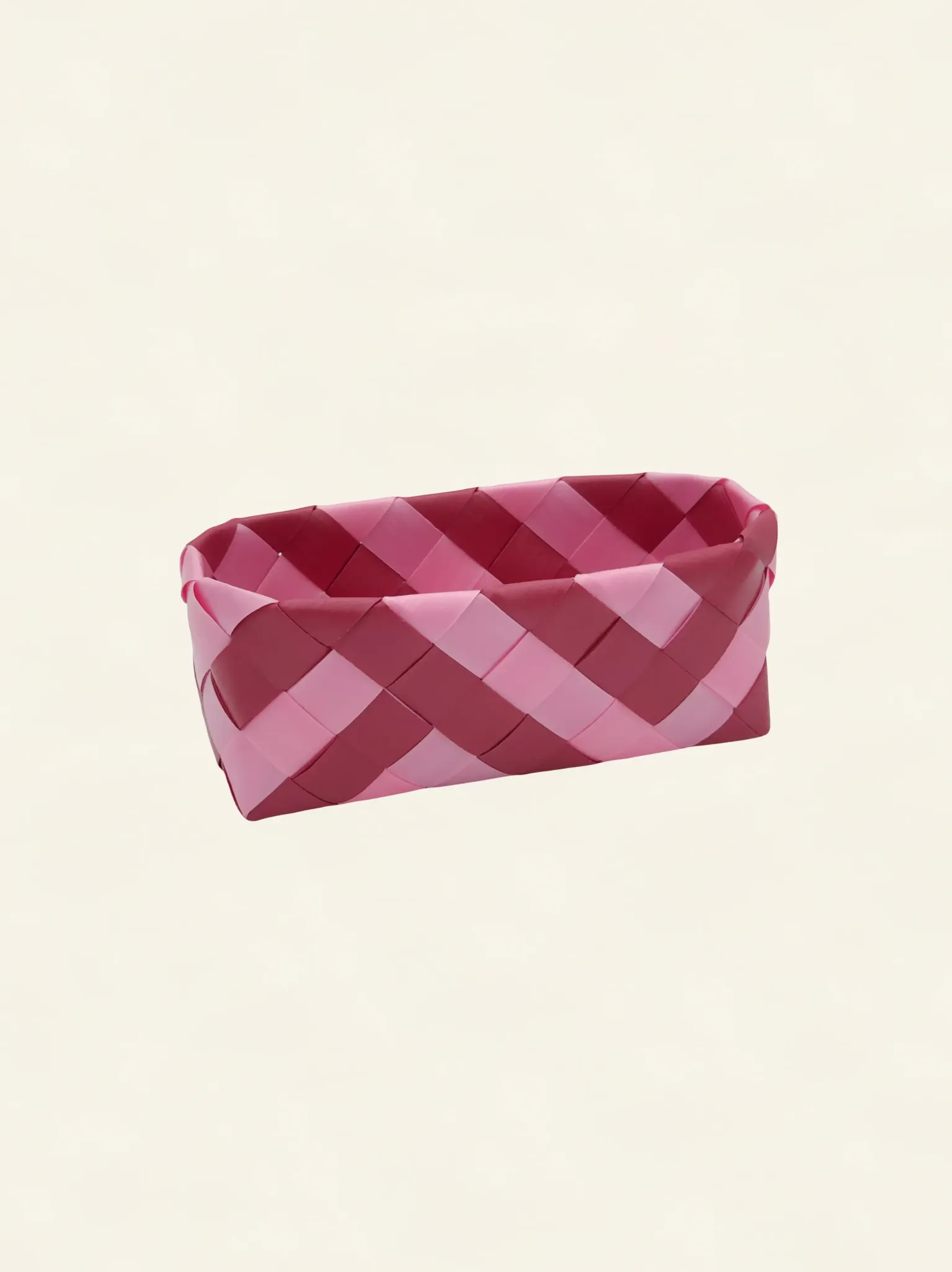 Prototype I | Light Coral Pink × Deep Crimson | Cherry-Birch Craft Style Case | Angle-001 | PP Band Craft | Alaudae Japan
