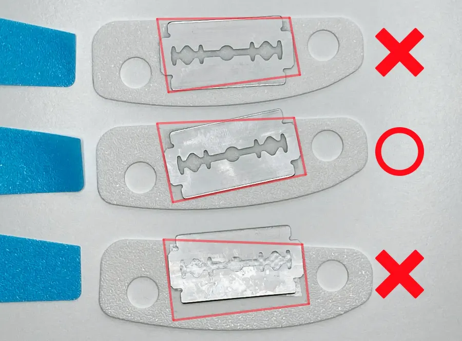 Never make the wrong razor blade setting again
