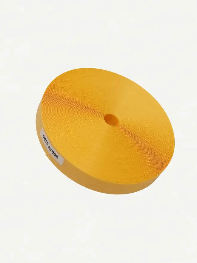 Fortuna Pearl Bright Yellow 21mm | Front View-001 | PP Band for Crafting | Alaudae Japan