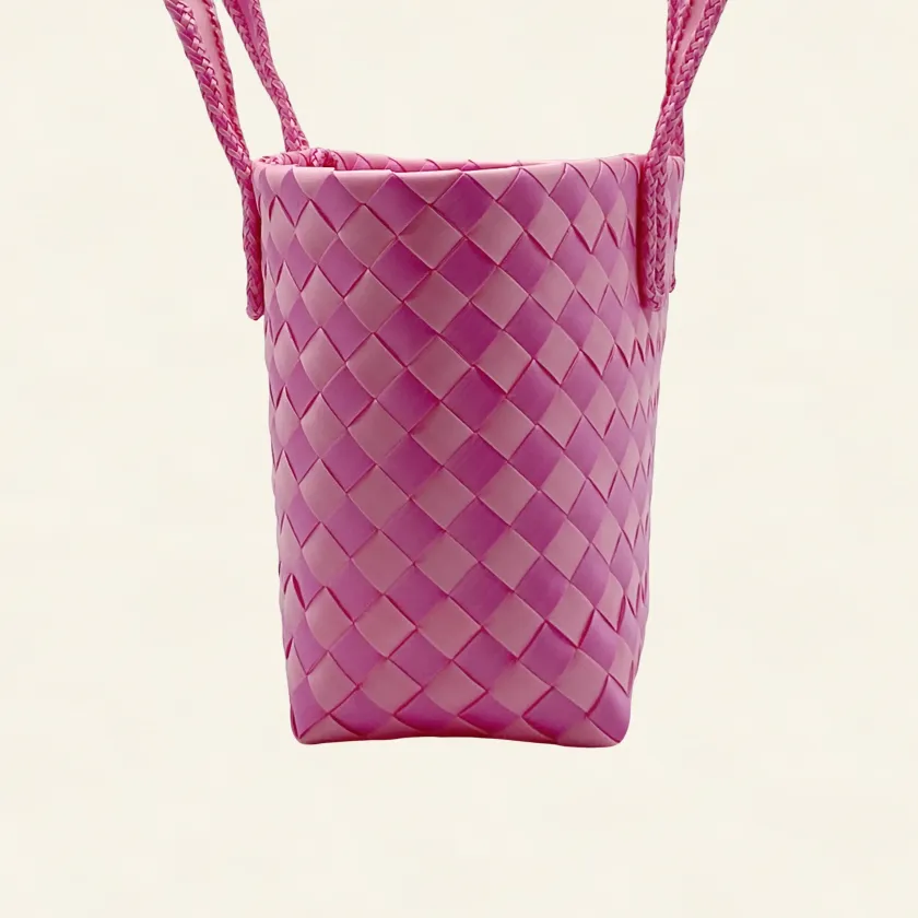 Prototype VIII | Light Coral Pink × Peach Blossom | Diamond Lattice 9-Cell | Stitched Handle | Angle-018 | PP Band Craft | Alaudae Japan