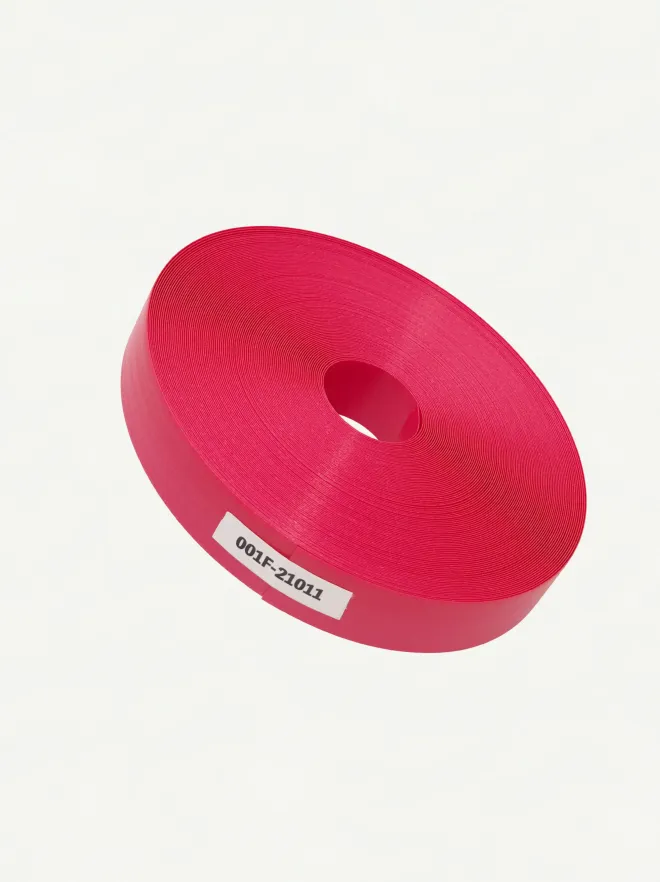 Fortuna Pearl Crimson Red 21mm | Front View-001 | PP Band for Crafting | Alaudae Japan