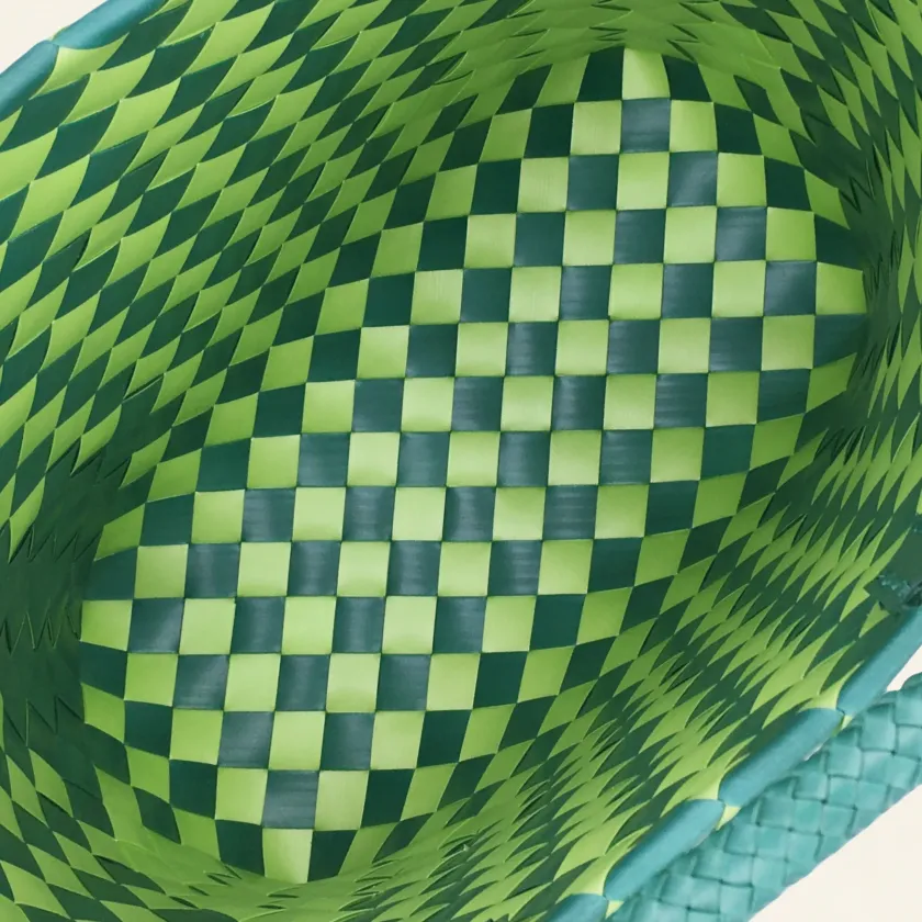 Prototype VII | Sap Green × Forest Green | Diamond Lattice 12-Cell | Inside Close-up-021 | PP Band Craft | Alaudae Japan
