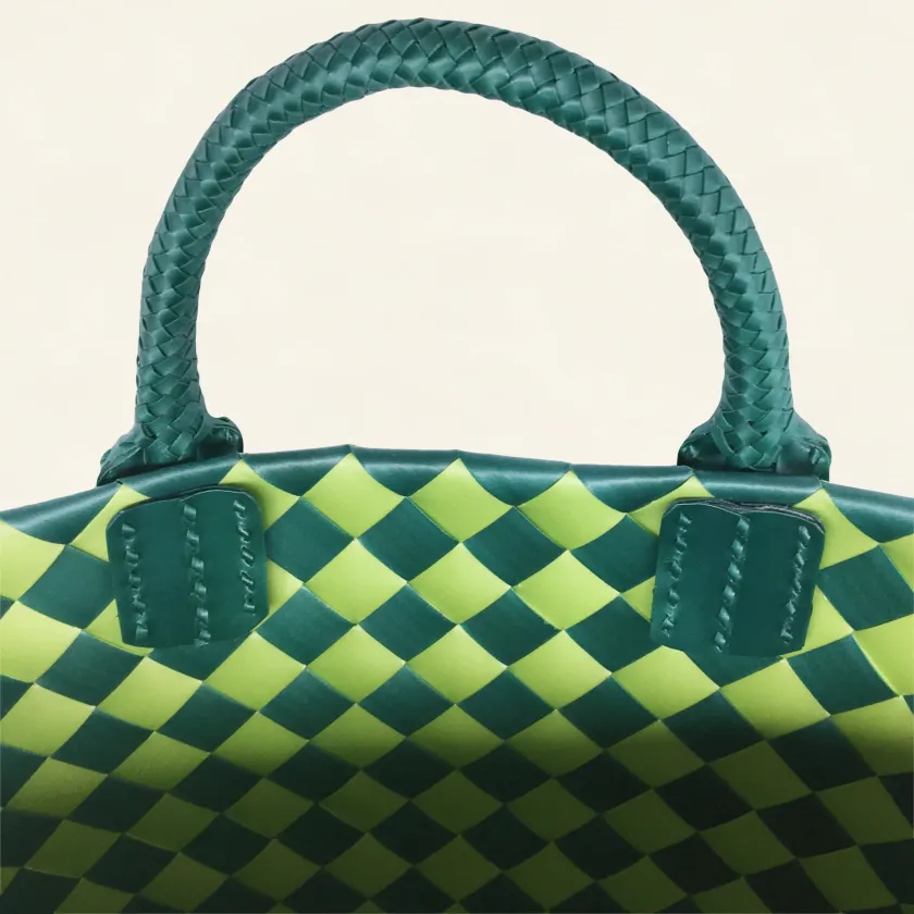 Prototype VII | Sap Green × Forest Green | Diamond Lattice 12-Cell | Inside Close-up-019 | PP Band Craft | Alaudae Japan