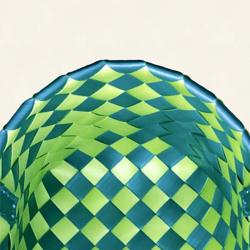 Prototype VII | Sap Green × Forest Green | Diamond Lattice 6-Cell | Center Close-up-023 | PP Band Craft | Alaudae Japan