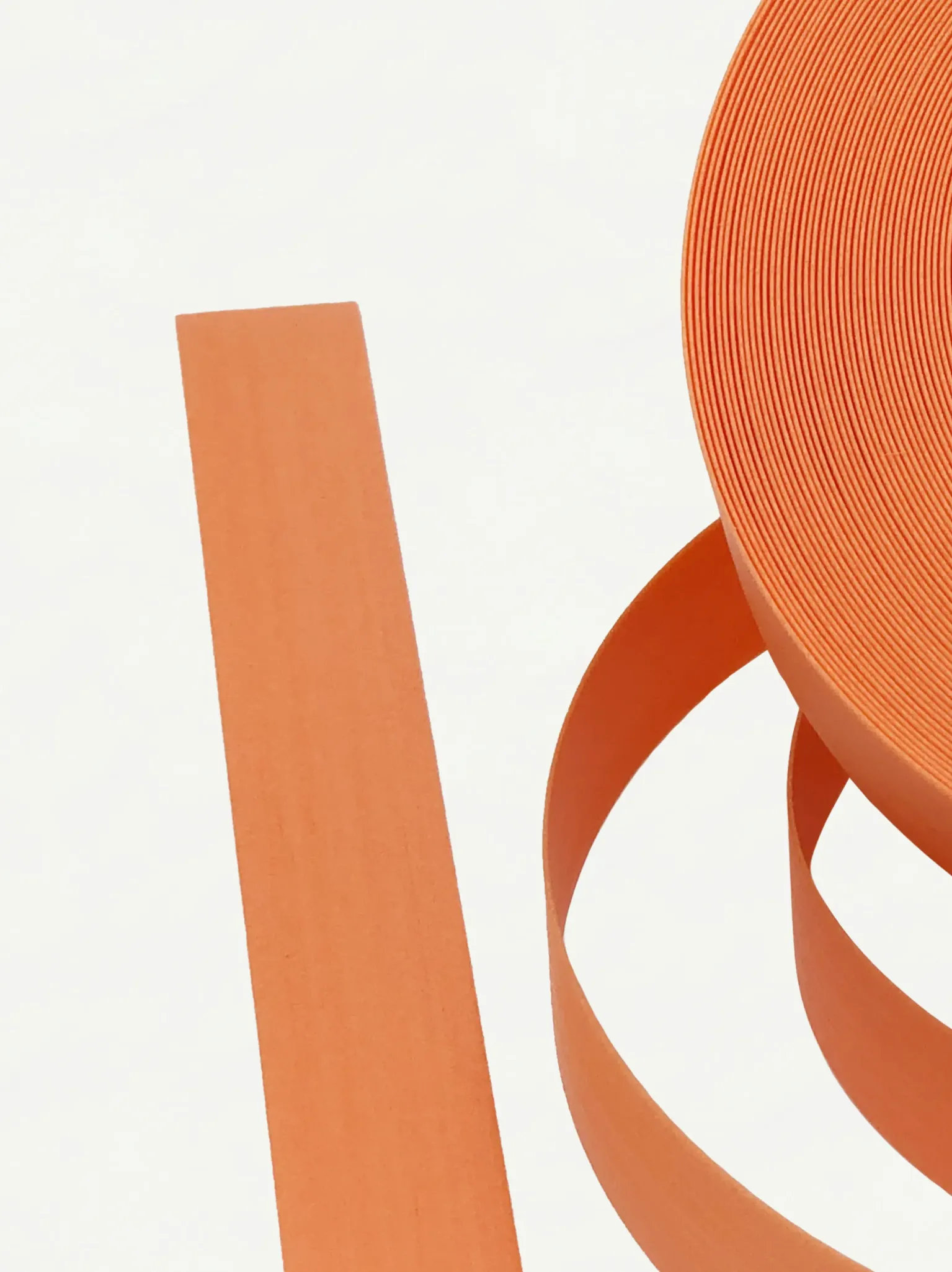 Fortuna Pearl Persimmon Orange 21mm | Texture-002 | PP Band for Crafting | Alaudae Japan
