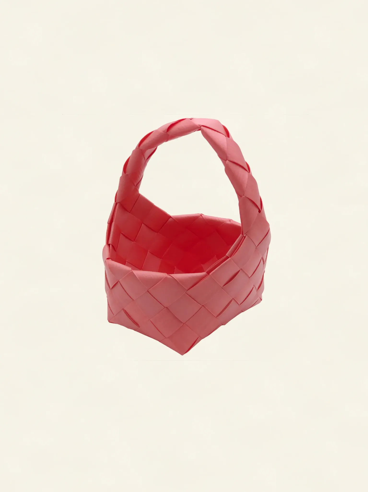 Prototype 3 | Soft Rose | Desk Organizer | with Handle | Angle-002 | PP Band Craft | Alaudae Japan