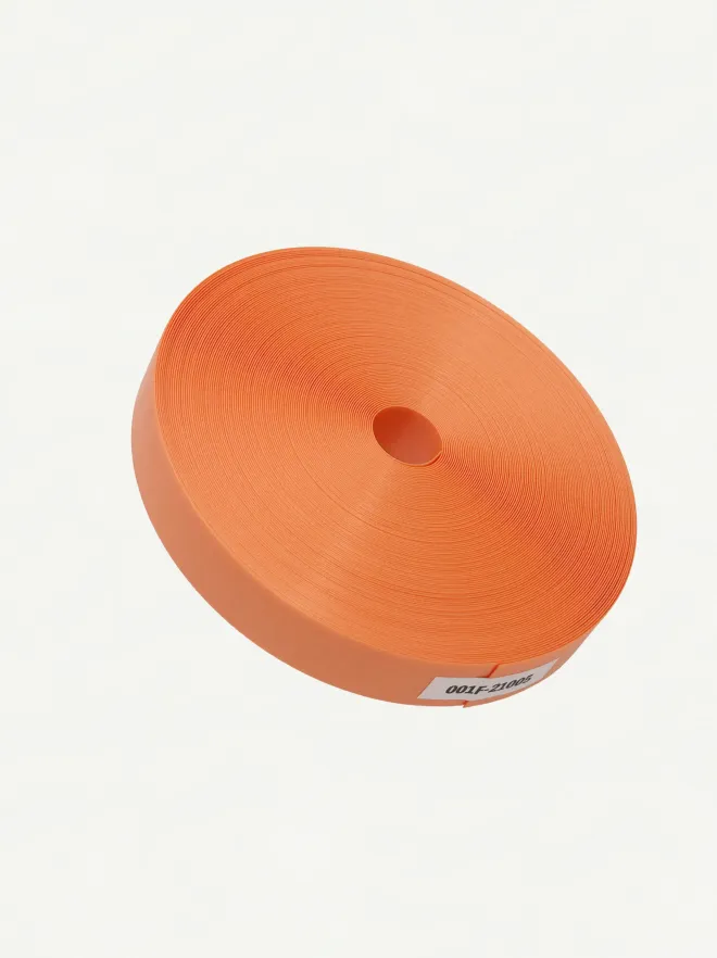 Fortuna Pearl Persimmon Orange 21mm | Front View-001 | PP Band for Crafting | Alaudae Japan