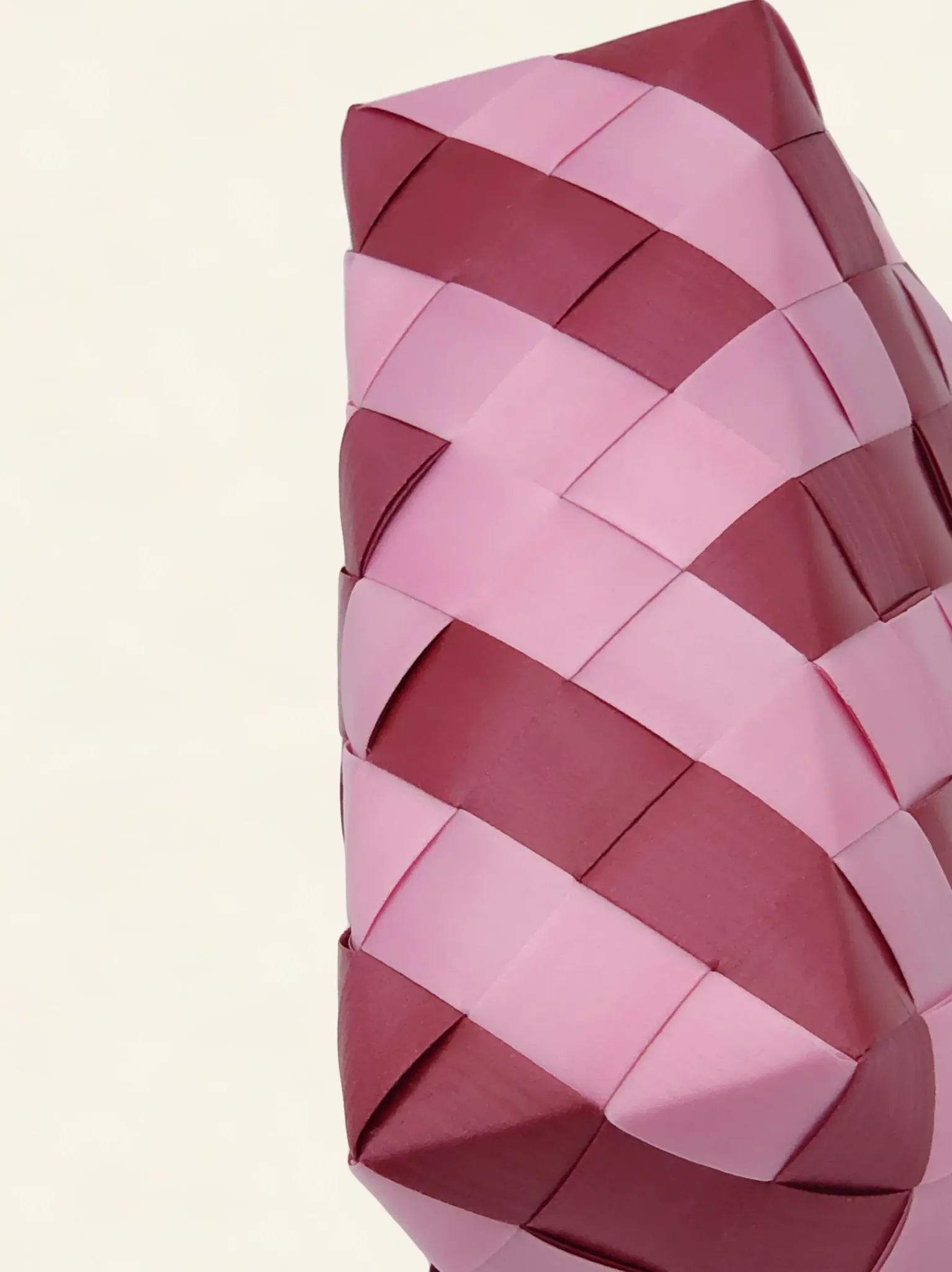 Prototype I | Light Coral Pink × Deep Crimson | Cherry-Birch Craft Style Case | Front-006 | PP Band Craft | Alaudae Japan