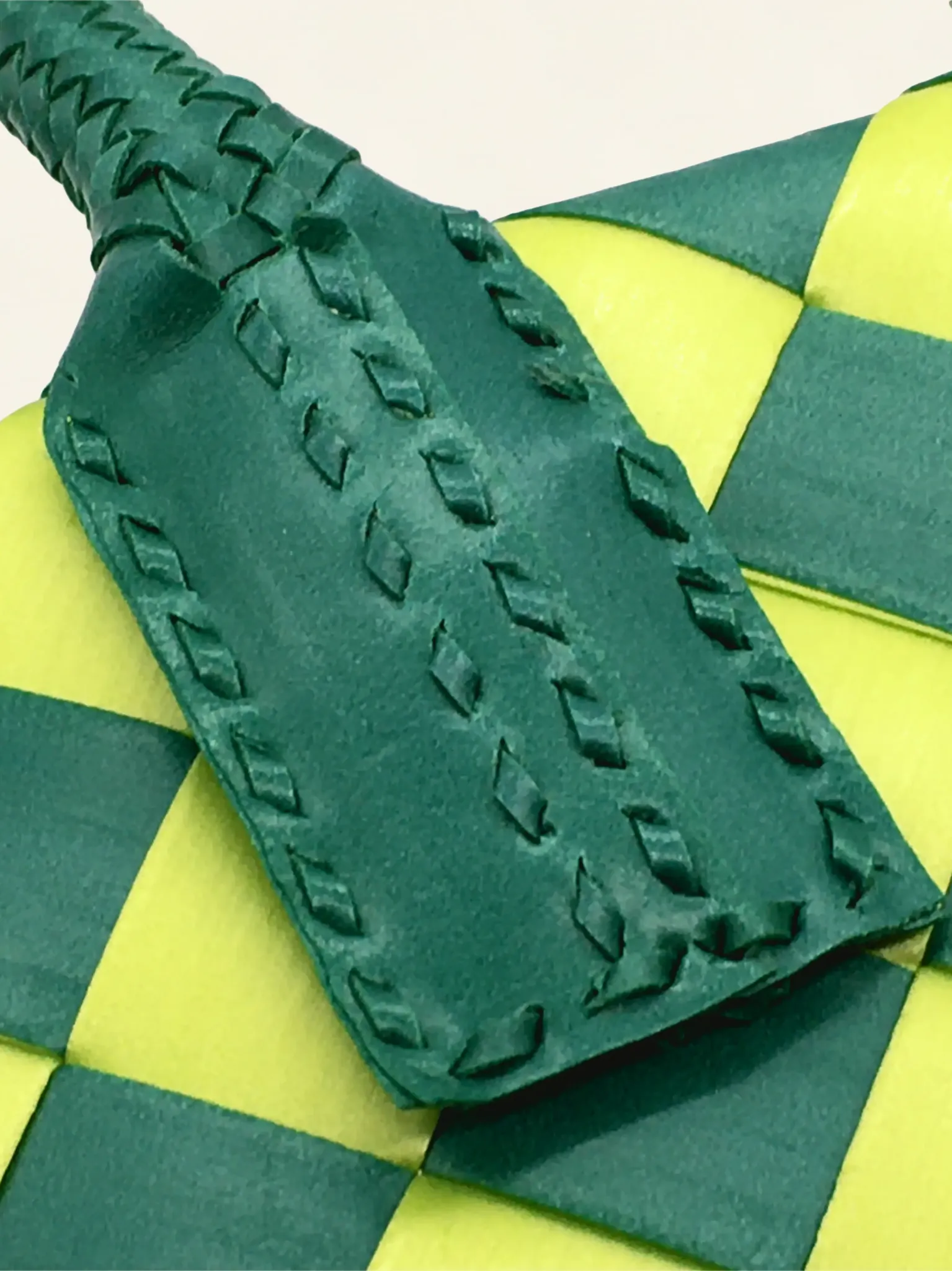 Prototype VII | Sap Green × Forest Green | Diamond Lattice 6-Cell | Inside Close-up-020 | PP Band Craft | Alaudae Japan