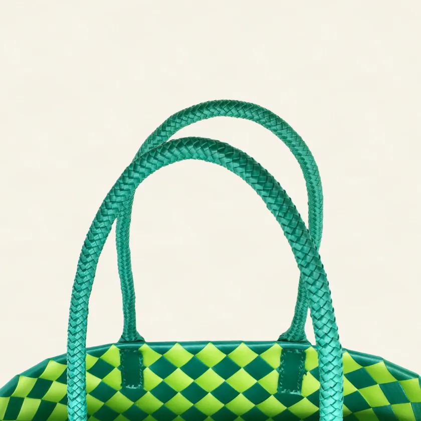 Prototype VII | Sap Green × Forest Green | Diamond Lattice 6-Cell | Side-Lay Close-up-019 | PP Band Craft | Alaudae Japan