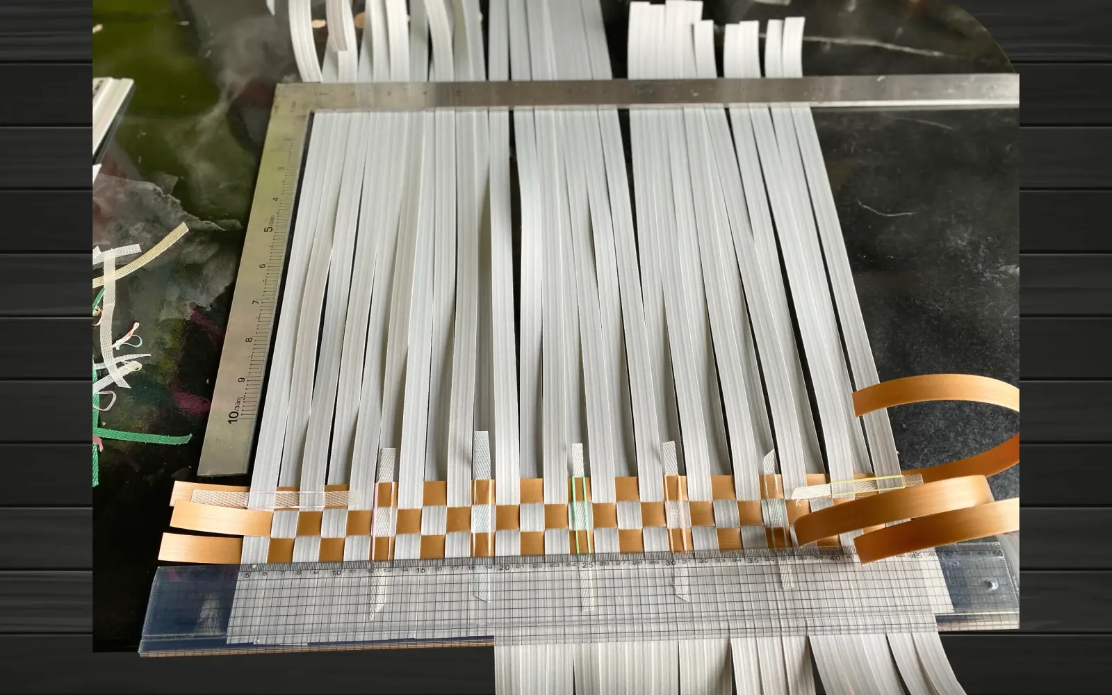 横方向に3段分を組み込んだ状態を拡大