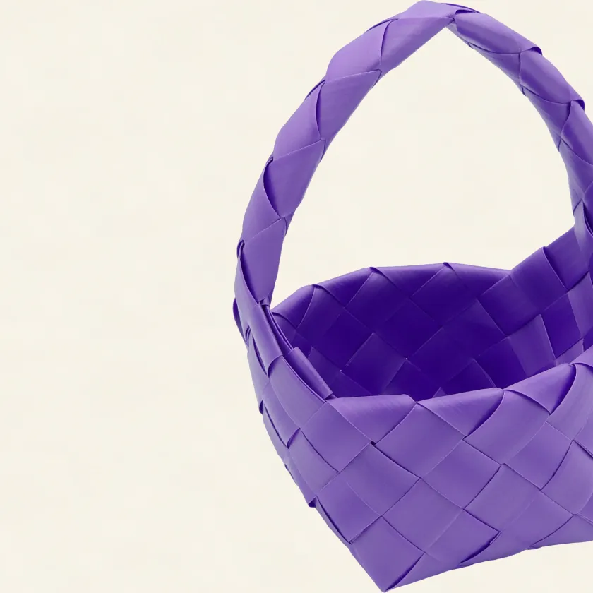 Prototype 4 | Royal Purple | Desk Organizer | with Handle | Angle-002 | PP Band Craft | Alaudae Japan
