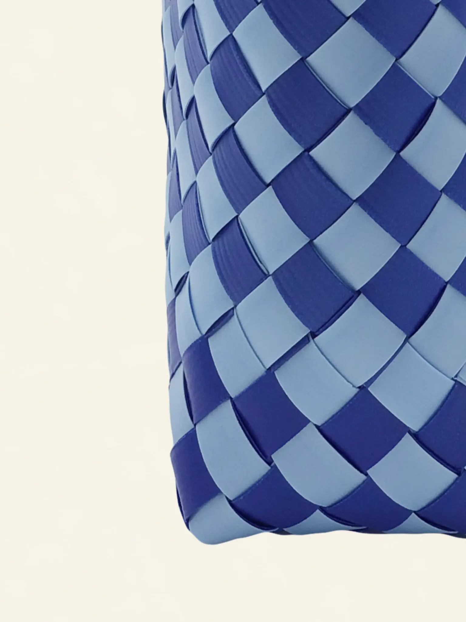 Prototype IV | Sky Blue × Lapis Lazuli | Checkered Lattice | Genuine Leather Handle | Side-002 | PP Band Craft | Alaudae Japan