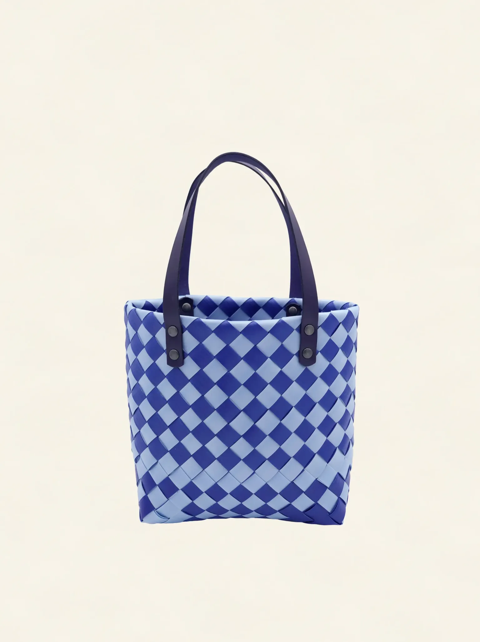 Prototype IV | Sky Blue × Lapis Lazuli | Checkered Lattice | Genuine Leather Handle | Front-001 | PP Band Craft | Alaudae Japan