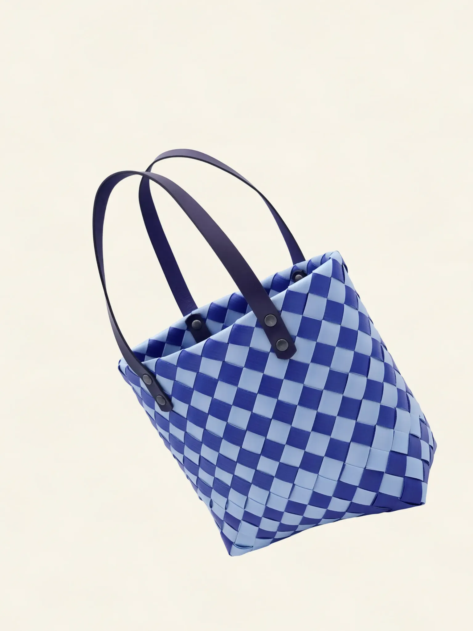 Prototype IV | Sky Blue × Lapis Lazuli | Checkered Lattice | Genuine Leather Handle | Angle-003 | PP Band Craft | Alaudae Japan